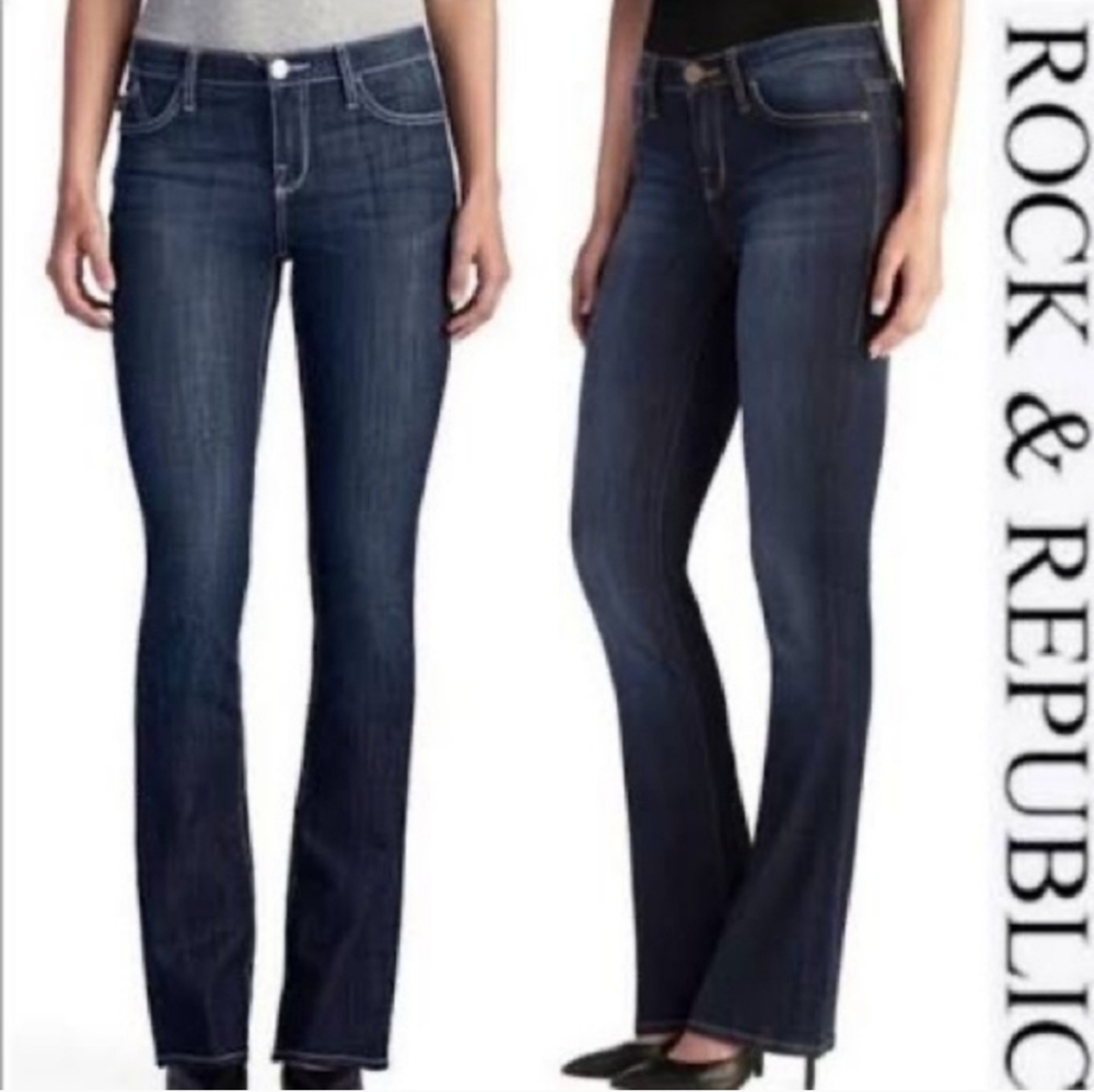 Rock & Republic Dark Indigo Flare Jeans
